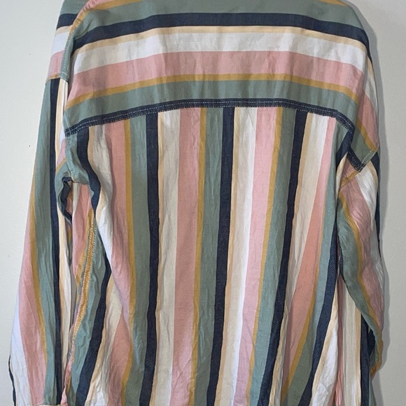 SO Multicolor Striped Button Up Top - Picture 3 of 3